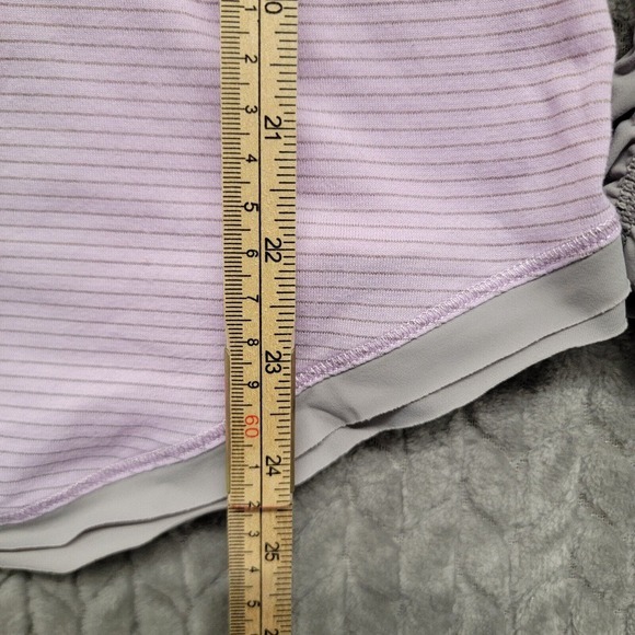 Lululemon Lightened Up Long Sleeve Shirt Women's‎ Size 10 Pink Gray Striped - Picture 4 of 10